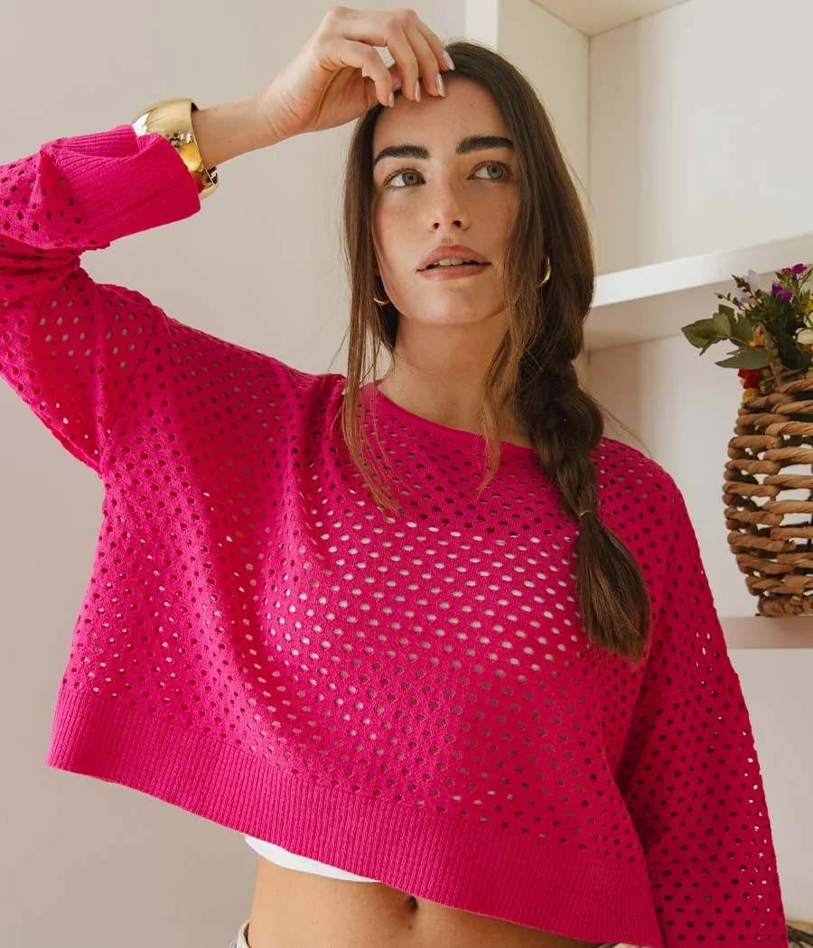 Sweater cosumel calado de...