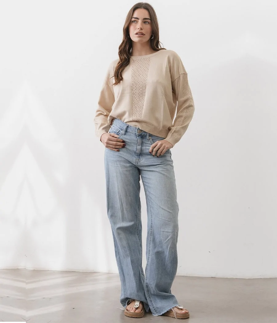 Sweater mali de hilo y lycra
