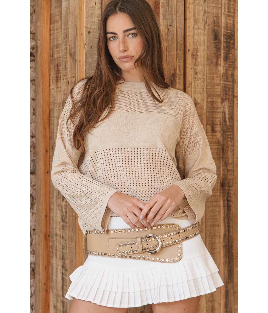 Sweater florencia calado de...