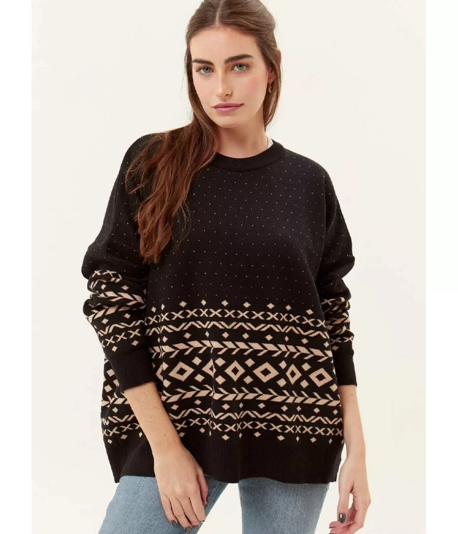 Sweater bariloche doble tejido